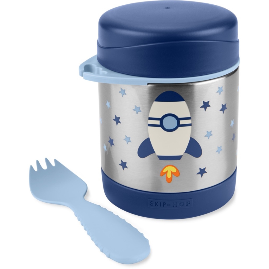Skip Hop - Recipiente térmico para alimentos com colher/garfo SPARK STYLE 325 ml foguete espacial
