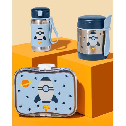Skip Hop - Recipiente térmico para alimentos com colher/garfo SPARK STYLE 325 ml foguete espacial