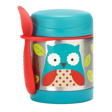 Skip Hop - Recipiente térmico para alimentos com colher/garfo ZOO 325 ml coruja