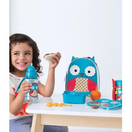 Skip Hop - Recipiente térmico para alimentos com colher/garfo ZOO 325 ml coruja