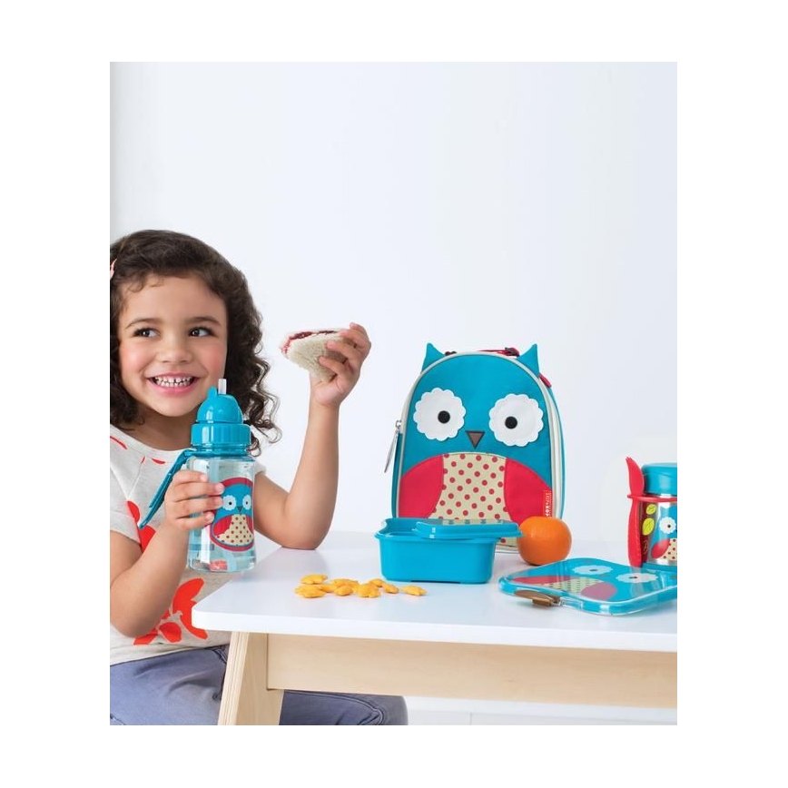 Skip Hop - Recipiente térmico para alimentos com colher/garfo ZOO 325 ml coruja