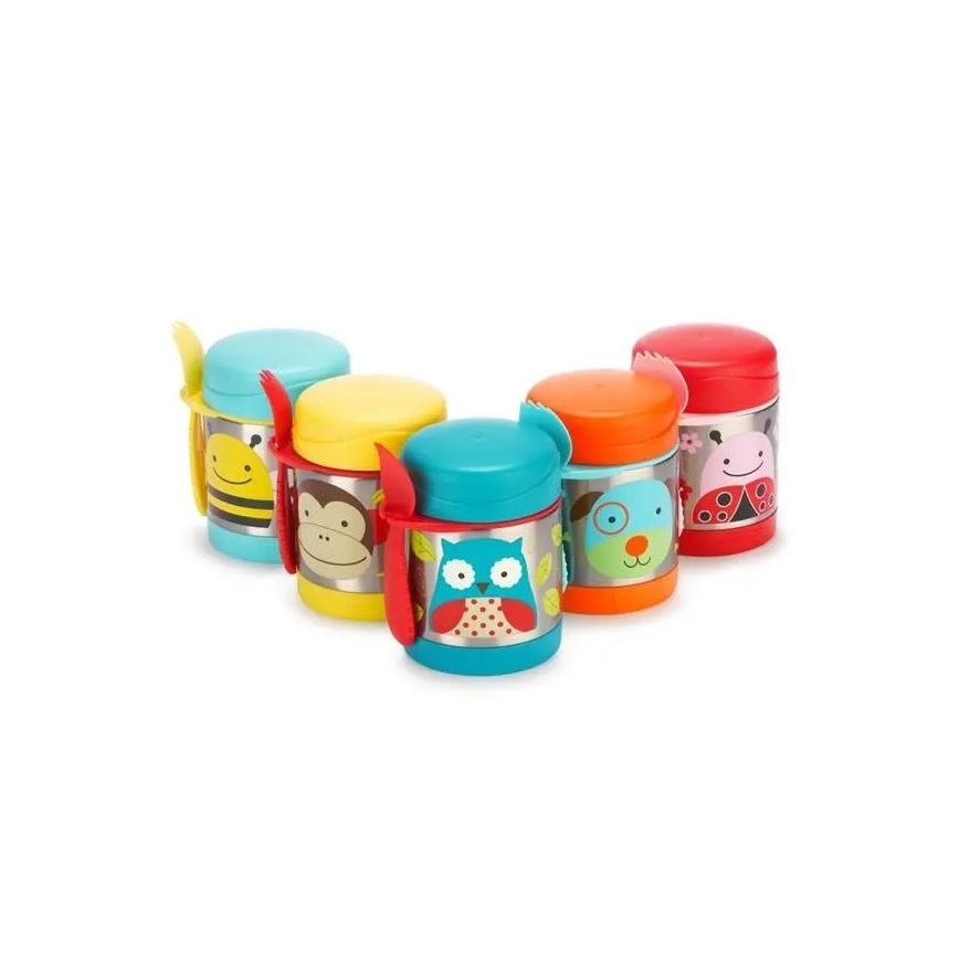 Skip Hop - Recipiente térmico para alimentos com colher/garfo ZOO 325 ml coruja
