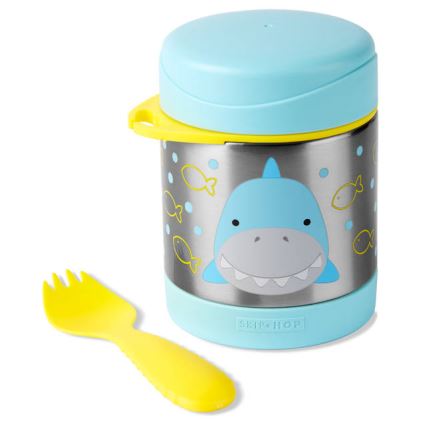 Skip Hop - Recipiente térmico para alimentos com colher/garfo ZOO 325 ml tubarão