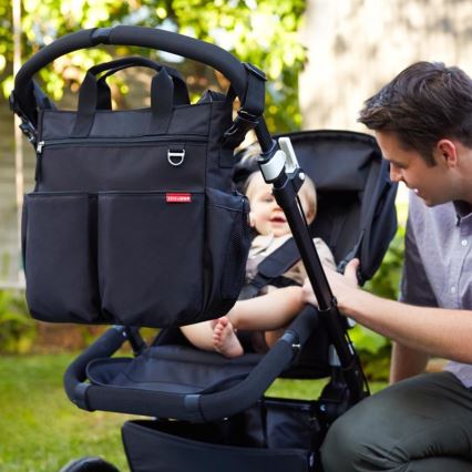 Skip Hop - Saco de muda da roupa para carrinho de bebé DUO SIGNATURE preto