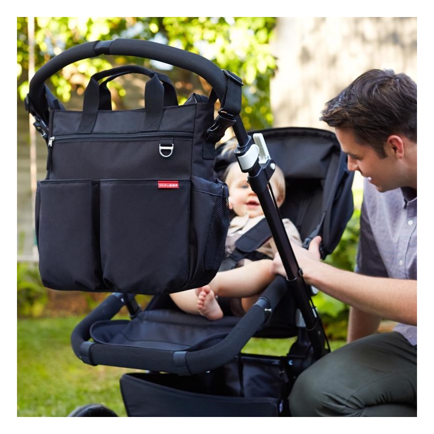 Skip Hop - Saco de muda da roupa para carrinho de bebé DUO SIGNATURE preto