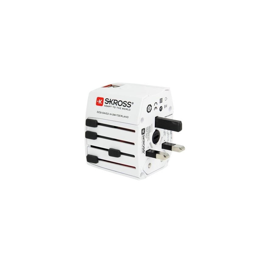 Adaptador de viagem MUV AC com USB-A e USB-C, 15W