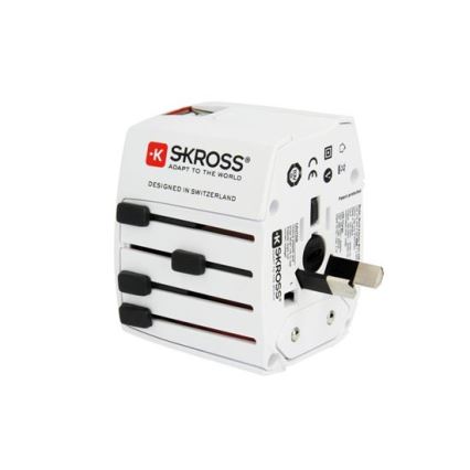 Adaptador de viagem MUV AC com USB-A e USB-C, 15W