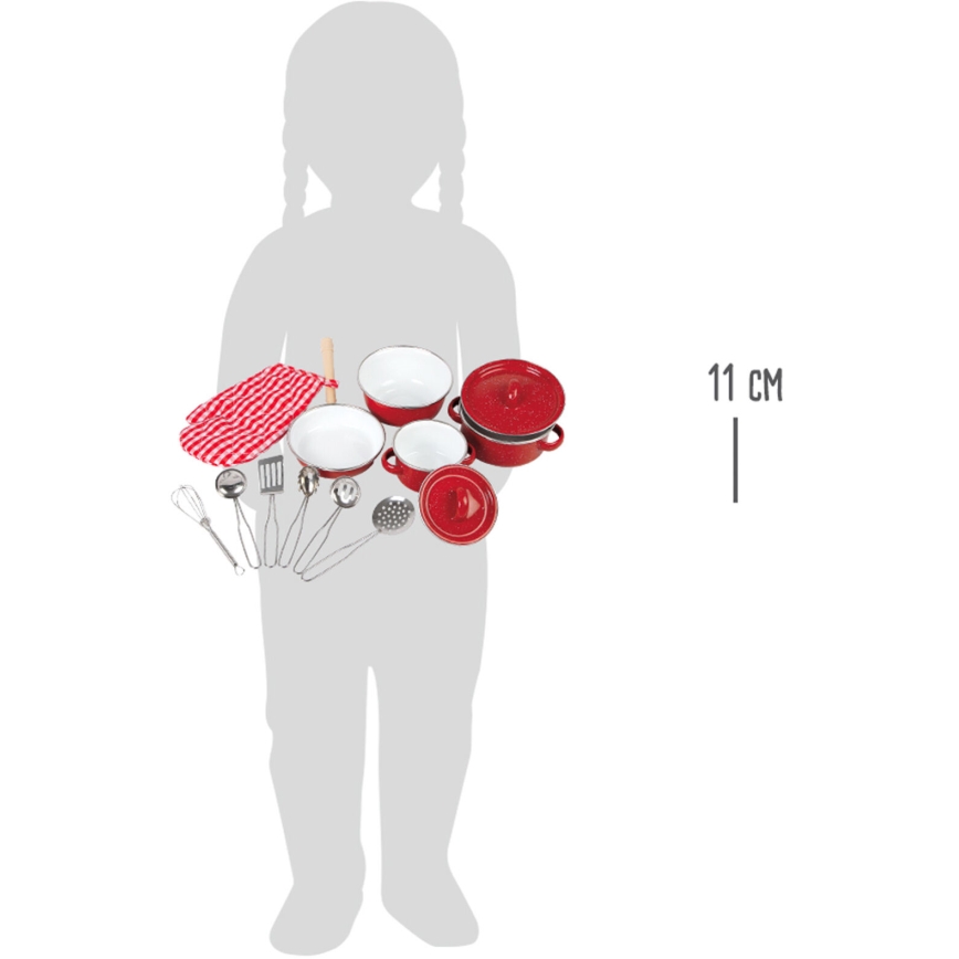 Small Foot - Children's metal kitchenware vermelho