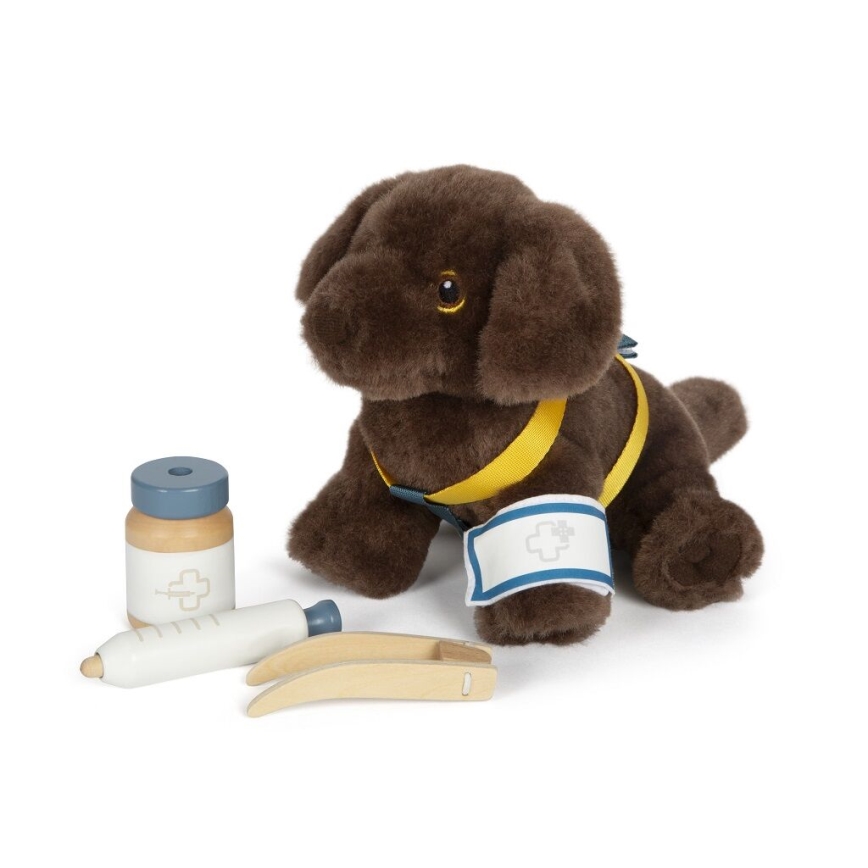 Small Foot - Peluche cão com care kit