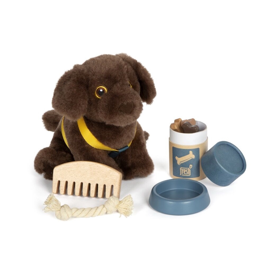 Small Foot - Peluche cão com care kit