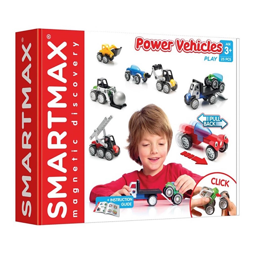 Smartmax - Conjunto de carros magnéticos 25 pçs
