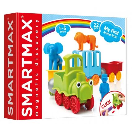 Smartmax - Conjunto de construção magnético A minha primeira comboio 22 pçs