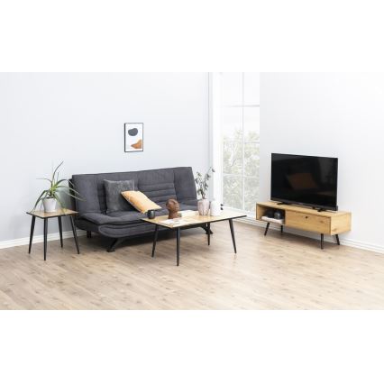 Sofá-cama de dois lugares AIRI cinza escuro
