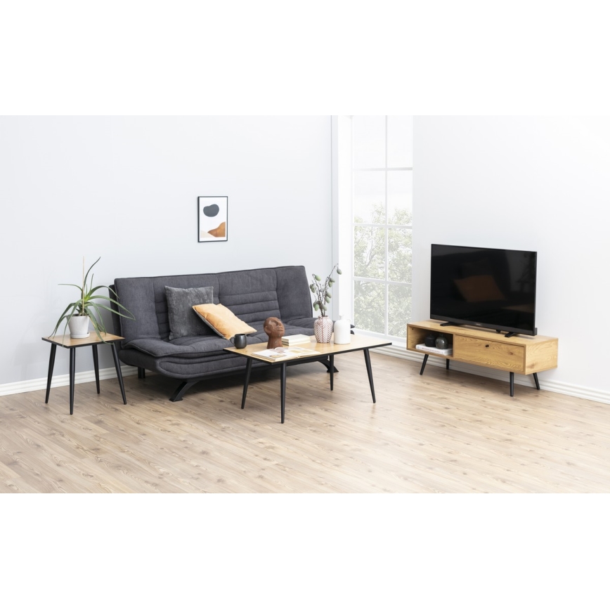 Sofá-cama AIRI de dois lugares, cinzento escuro