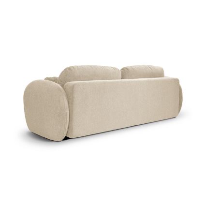 Sofá-cama de três lugares OLBIA em bege