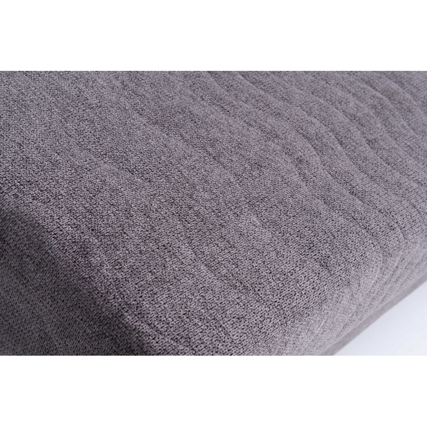 Sofá-cama estofado de três lugares para uso diário com apoios de braço PAUL cinza