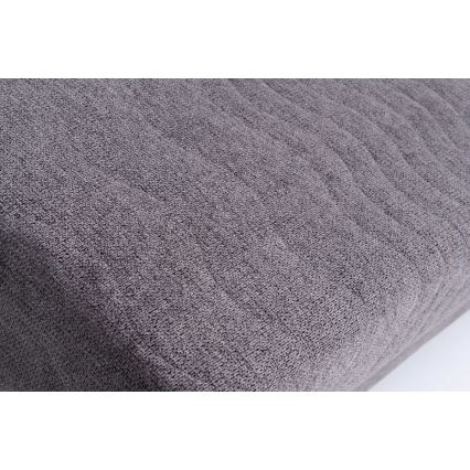 Sofá-cama estofado de três lugares para uso diário sem braços PAUL cinza