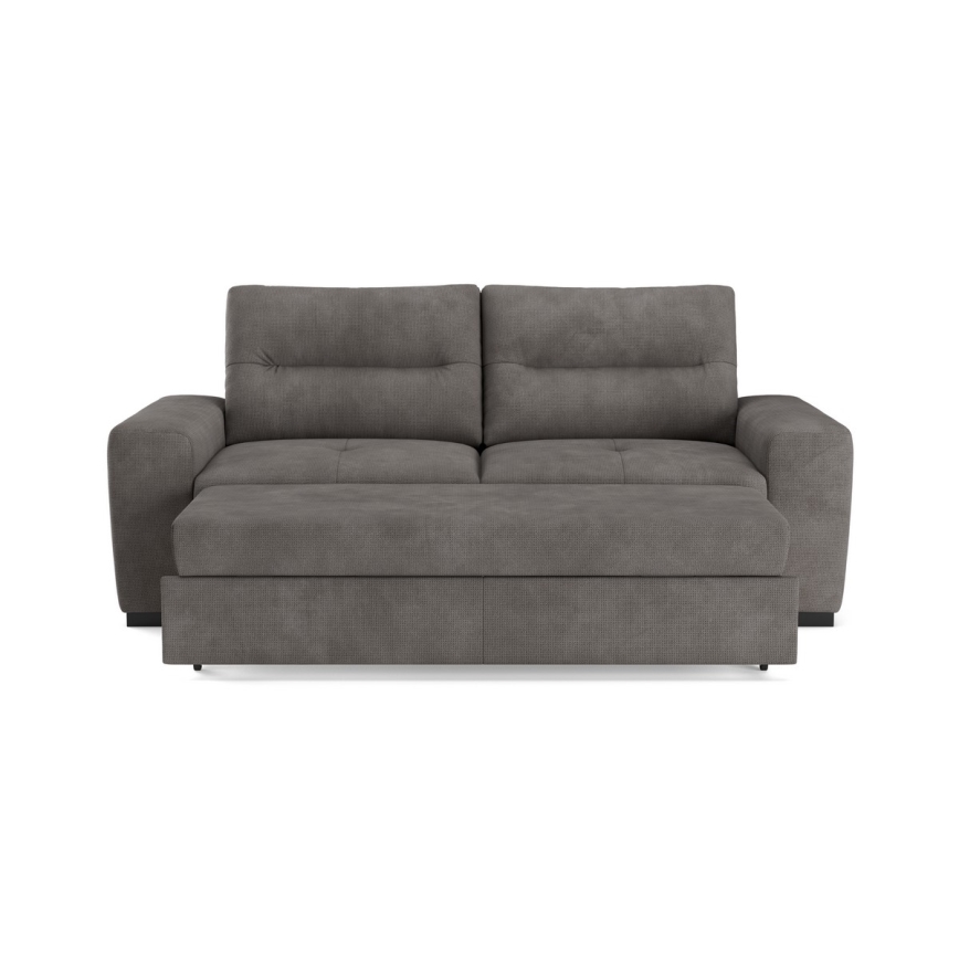 Sofá-cama de três lugares COMO cinza