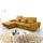 Sofá-cama de canto estofado ALTA em L, com espaço de arrumação, canto esquerdo, amarelo