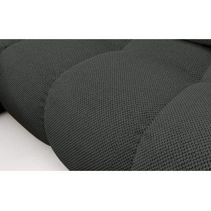 Sofá-cama de canto estofado em L ALMADA com arrumação, canto esquerdo, antracite