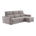 Sofá-cama de canto universal de três lugares com espaço de arrumação TRENTO taupe