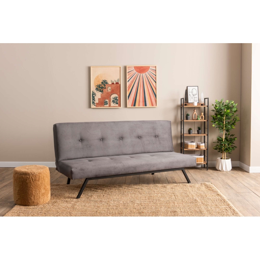 Sofá-cama de dois lugares BAKU, cinzento