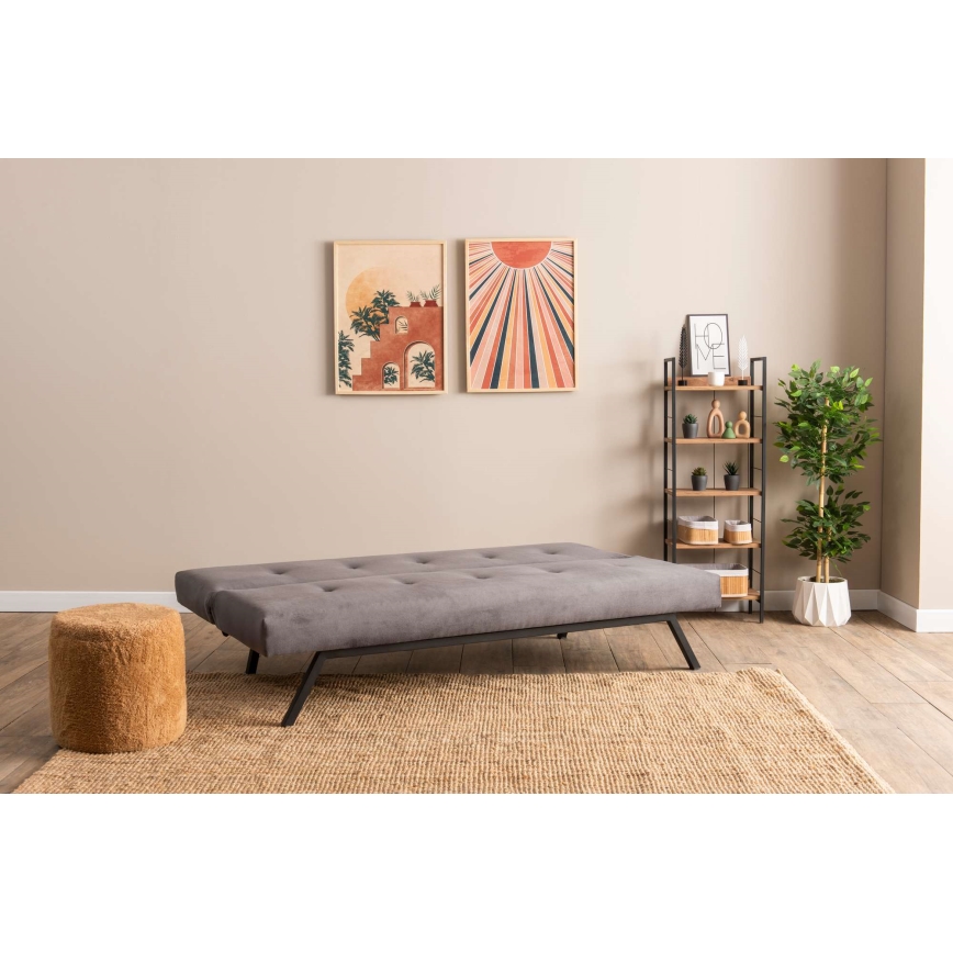 Sofá-cama de dois lugares BAKU, cinzento
