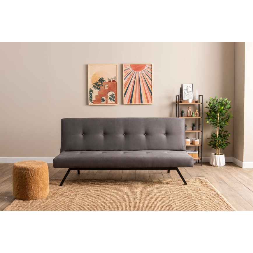 Sofá-cama de dois lugares BAKU, cinzento