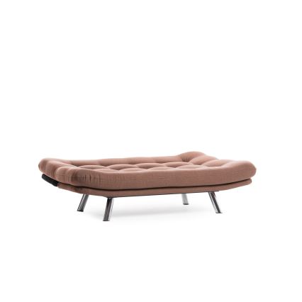 Sofá-cama de dois lugares BINA, castanho claro