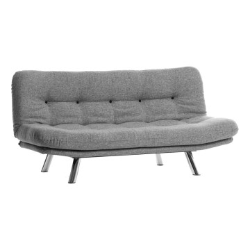 Sofá-cama de dois lugares BINA cinzento claro