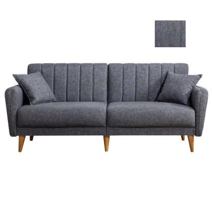 Sofá-cama de dois lugares KITO cinzento escuro