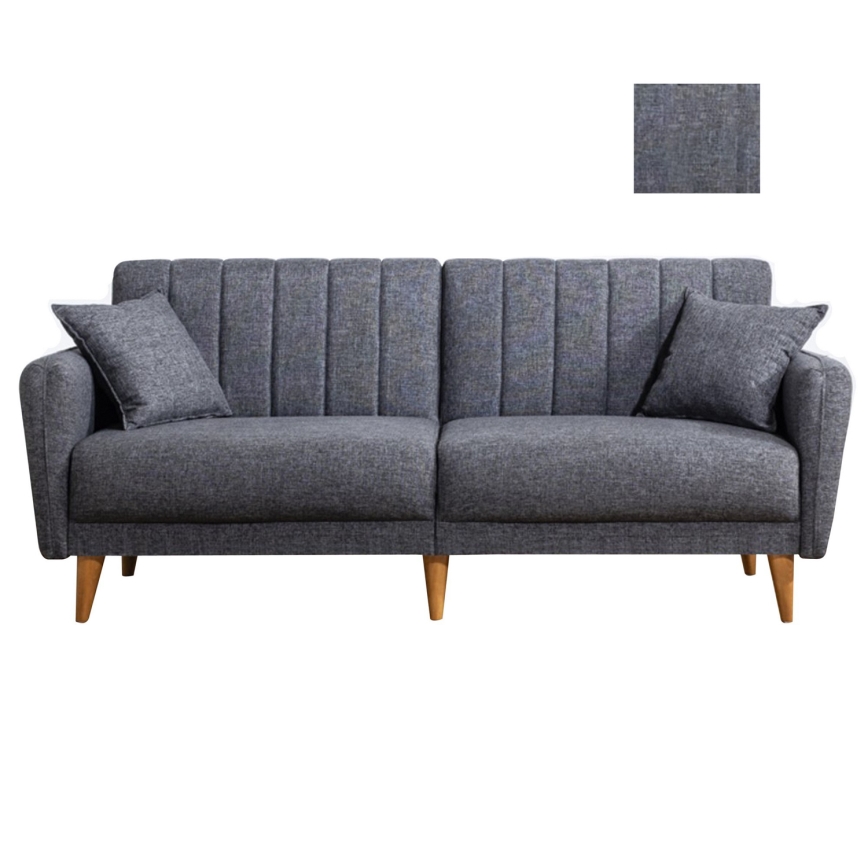 Sofá-cama de dois lugares KITO cinzento escuro