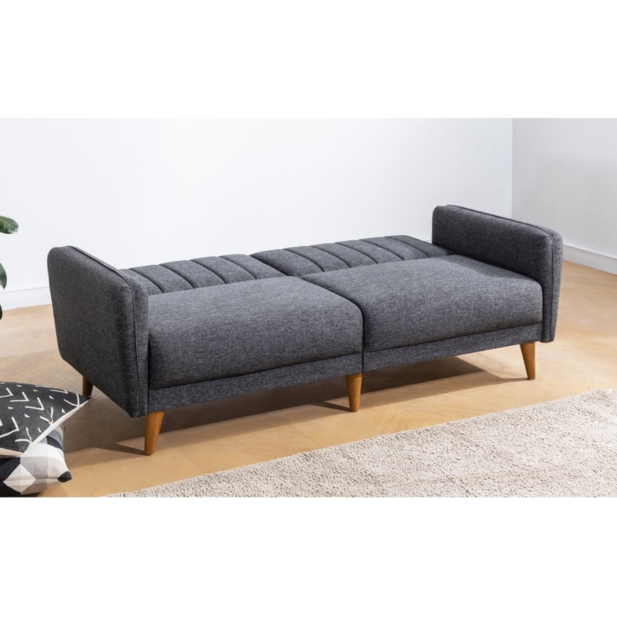 Sofá-cama de dois lugares KITO cinzento escuro