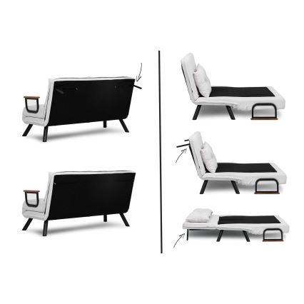 Sofá-cama de dois lugares QIRA branco