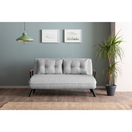Sofá-cama de dois lugares QIRA cinzento