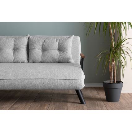 Sofá-cama de dois lugares QIRA cinzento