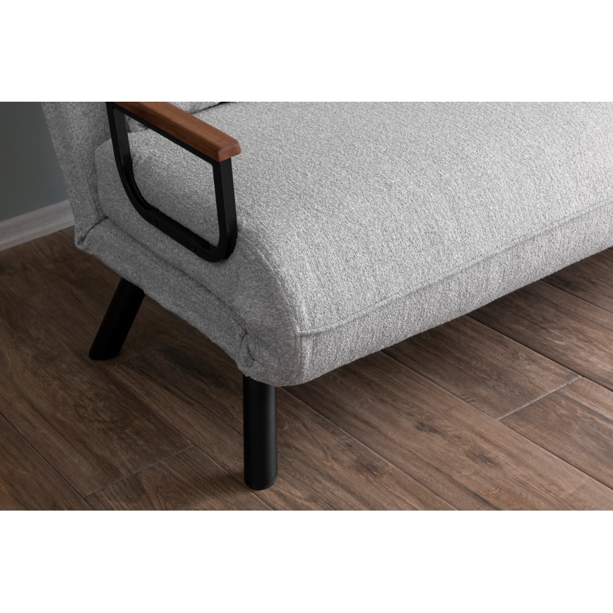 Sofá-cama de dois lugares QIRA cinzento