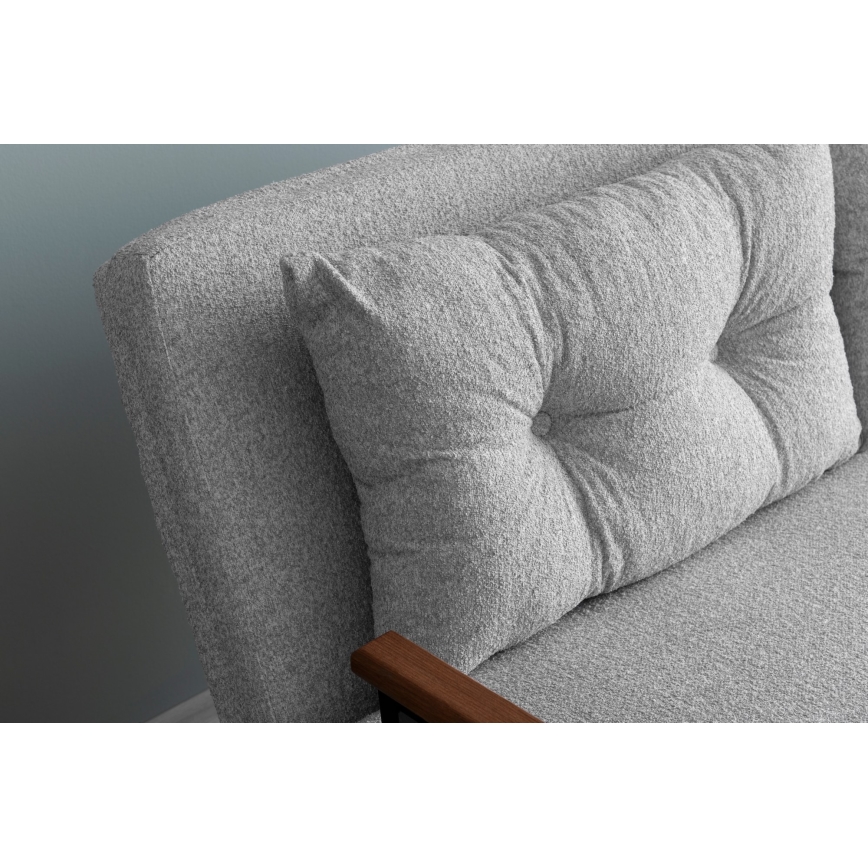 Sofá-cama de dois lugares QIRA cinzento