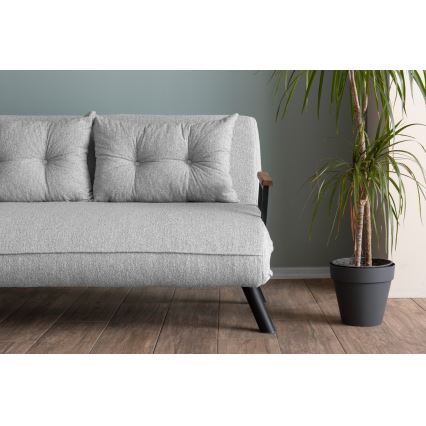 Sofá-cama de dois lugares QIRA cinzento