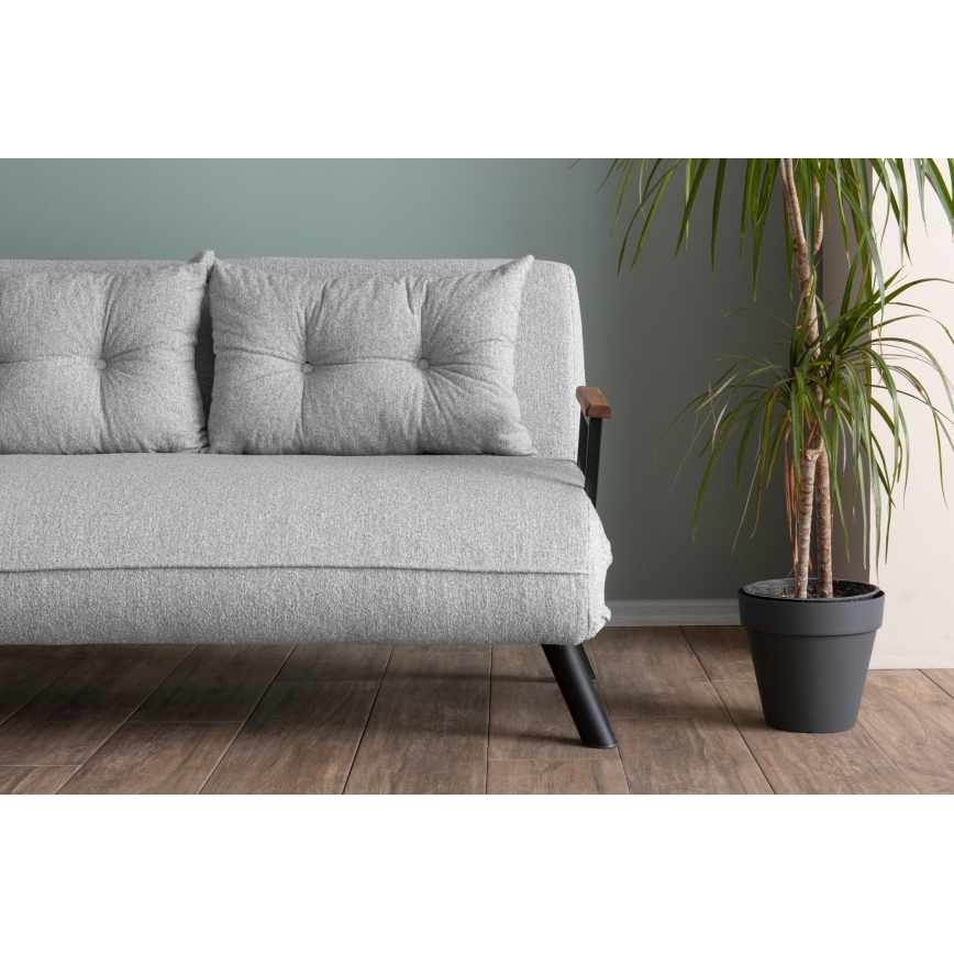 Sofá-cama de dois lugares QIRA cinzento