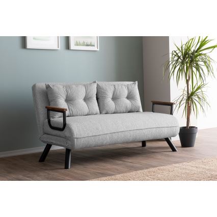 Sofá-cama de dois lugares QIRA cinzento