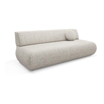 Sofá-cama de três lugares com espaço de armazenamento PRATO bege