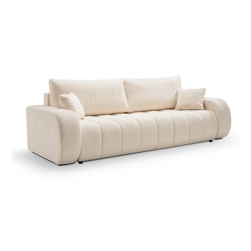 Sofá-cama de três lugares DESIO em bege