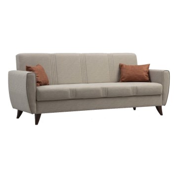 Sofá-cama de três lugares KORFU bege