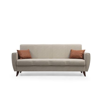 Sofá-cama de três lugares KORFU bege