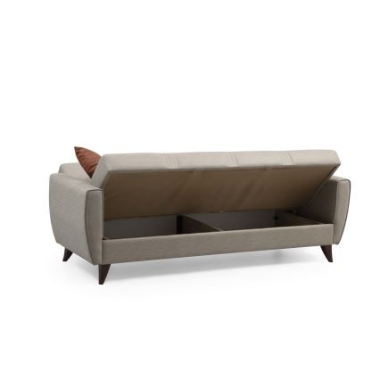 Sofá-cama de três lugares KORFU bege