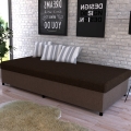 Sofá-cama estofada com espaço de arrumação CORY 80x200 castanha