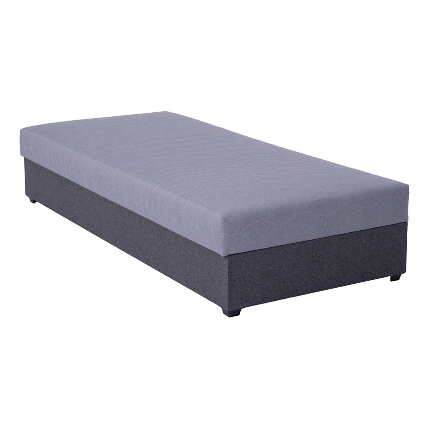 Sofá-cama estofada com espaço de arrumação JACOB XL capacidade 130 kg 90x200 cm cinza