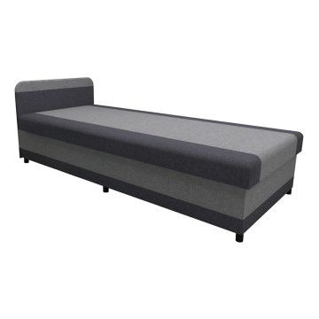 Sofá-cama estofada com espaço de arrumação TALI 80x202 cinza/antracite