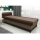 Sofá-cama estofado com espaço de arrumação TALI 80x202 castanho/bege